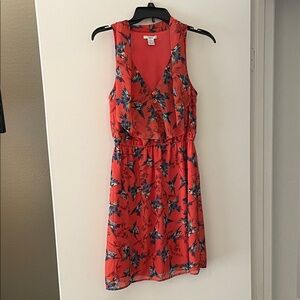 Bar III Red Floral Midi Dress